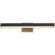 Gemma 25 watt 21 inch Vintage Brass Picture Light Wall Light in Matte Black