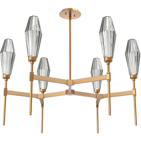 Aalto LED Novel Brass Chandelier Ceiling Light, Round