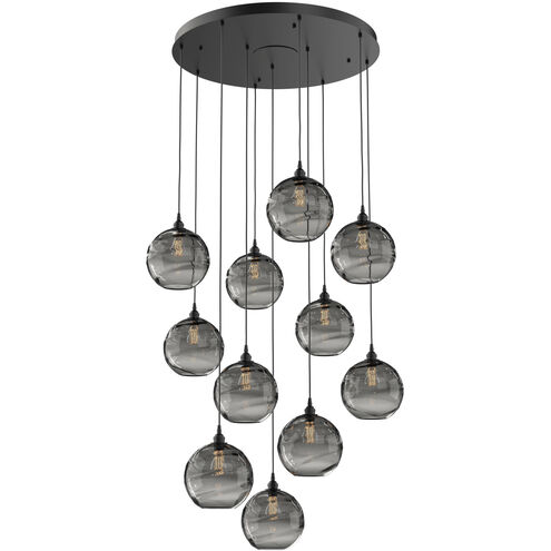 Terra 11 Light Matte Black Chandelier Ceiling Light, Round Multi-Port
