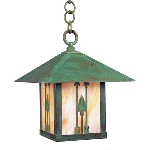 Timber Ridge 1 Light 12 inch Raw Copper Pendant Ceiling Light in Cream, Palm Tree Filigree