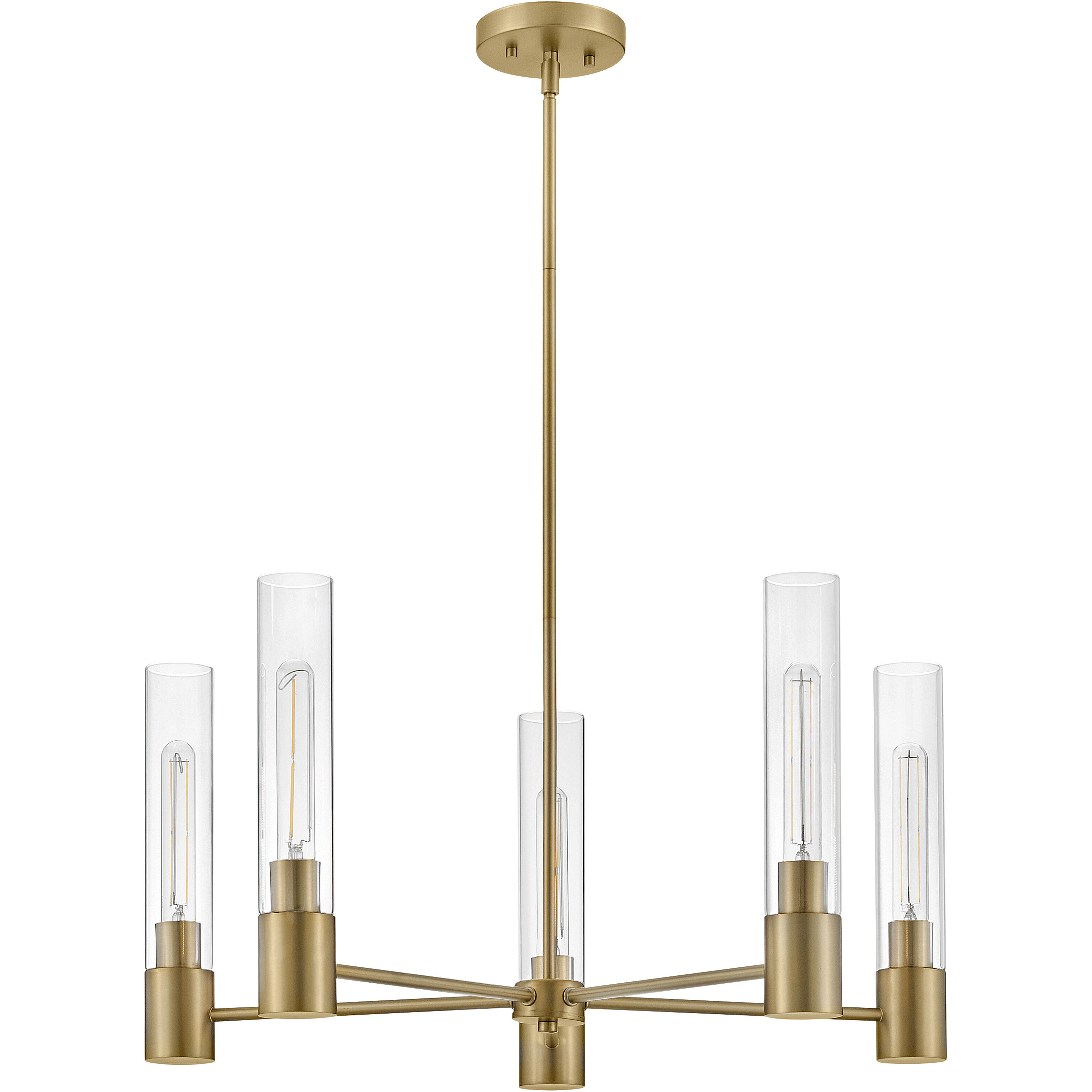Shea LED 28 inch Lacquered Brass Chandelier Ceiling Light