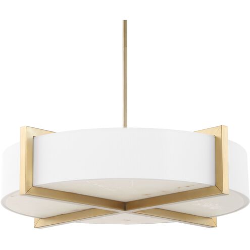 Cresson 4 Light 30 inch Matte Brushed Brass Pendant Ceiling Light