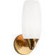 Matteo Lighting Reya 1 Light 5 inch Aged Gold Brass Wall Sconce Wall Light W74011AG - Open Box