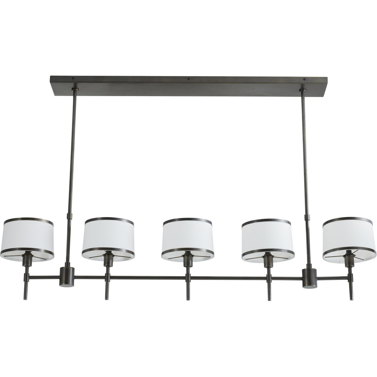 Luciano 5 Light 50 inch Bronze Linear Chandelier Ceiling Light