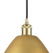 Ballston Dome LED 12 inch Satin Gold Mini Pendant Ceiling Light