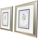 Blooms & Stripes Blue and White and Green Framed Art, Propac