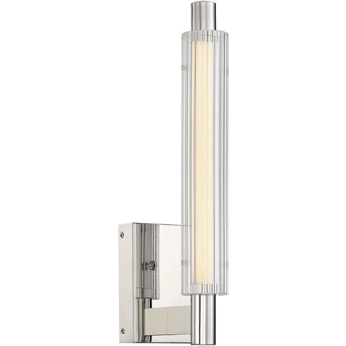 Double Barrel LED 4.75 inch Polished Nickel Bath Light Wall Light