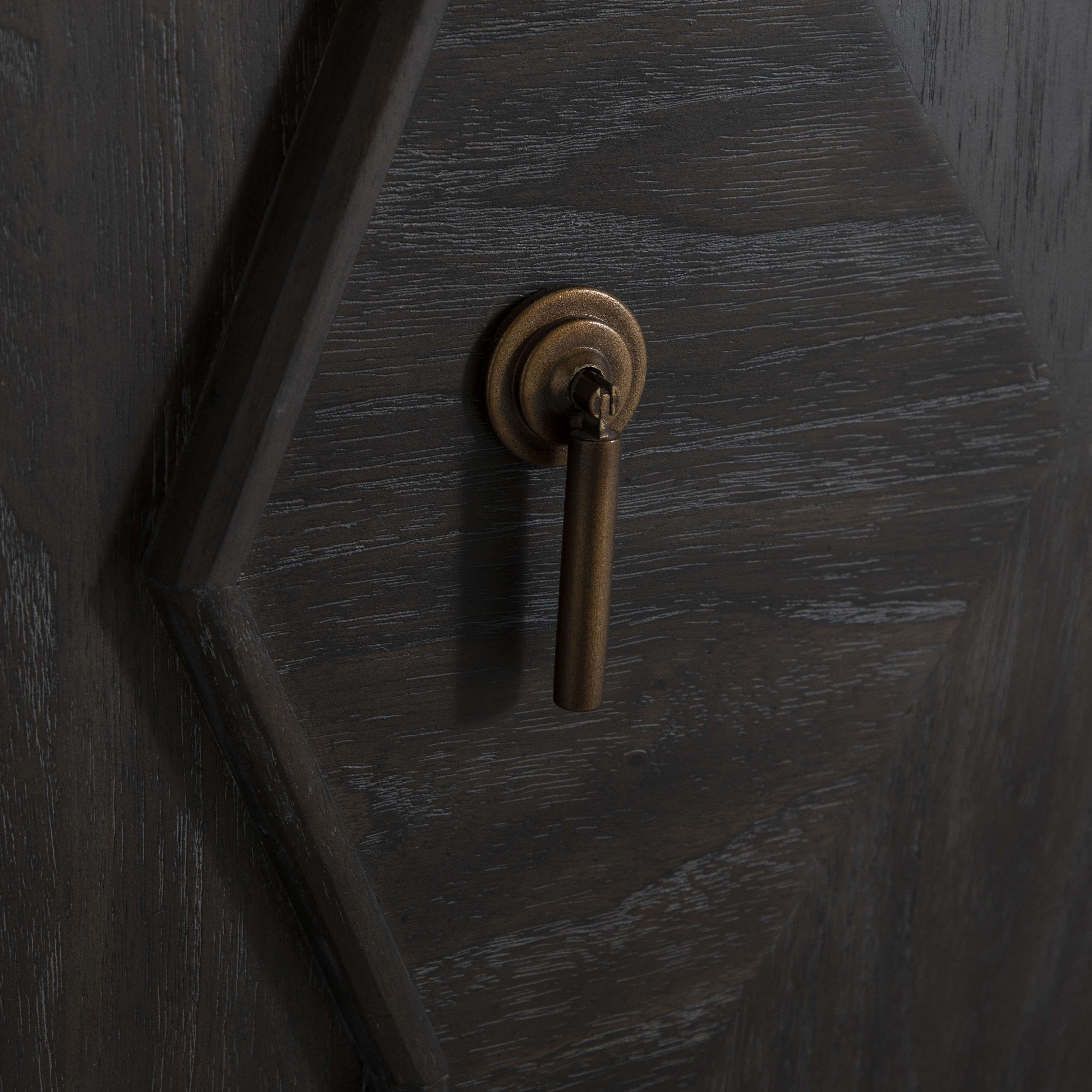 Ezekiel 67 X 18 inch Cerused Forest Black and Antique Bronze Sideboard