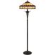 Tiffany 61 inch 60.00 watt Black Floor Lamp Portable Light