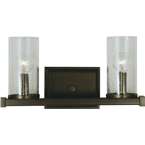 Compass 2 Light 15 inch Matte Black Sconce Wall Light