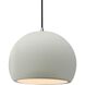 Radiance LED 12.25 inch Matte White and Brushed Nickel Pendant Ceiling Light