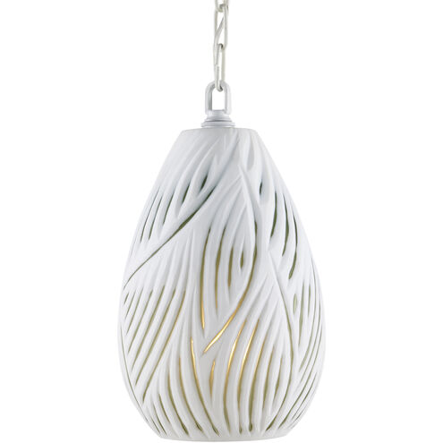 Midori 1 Light 7 inch White and Green Pendant Ceiling Light