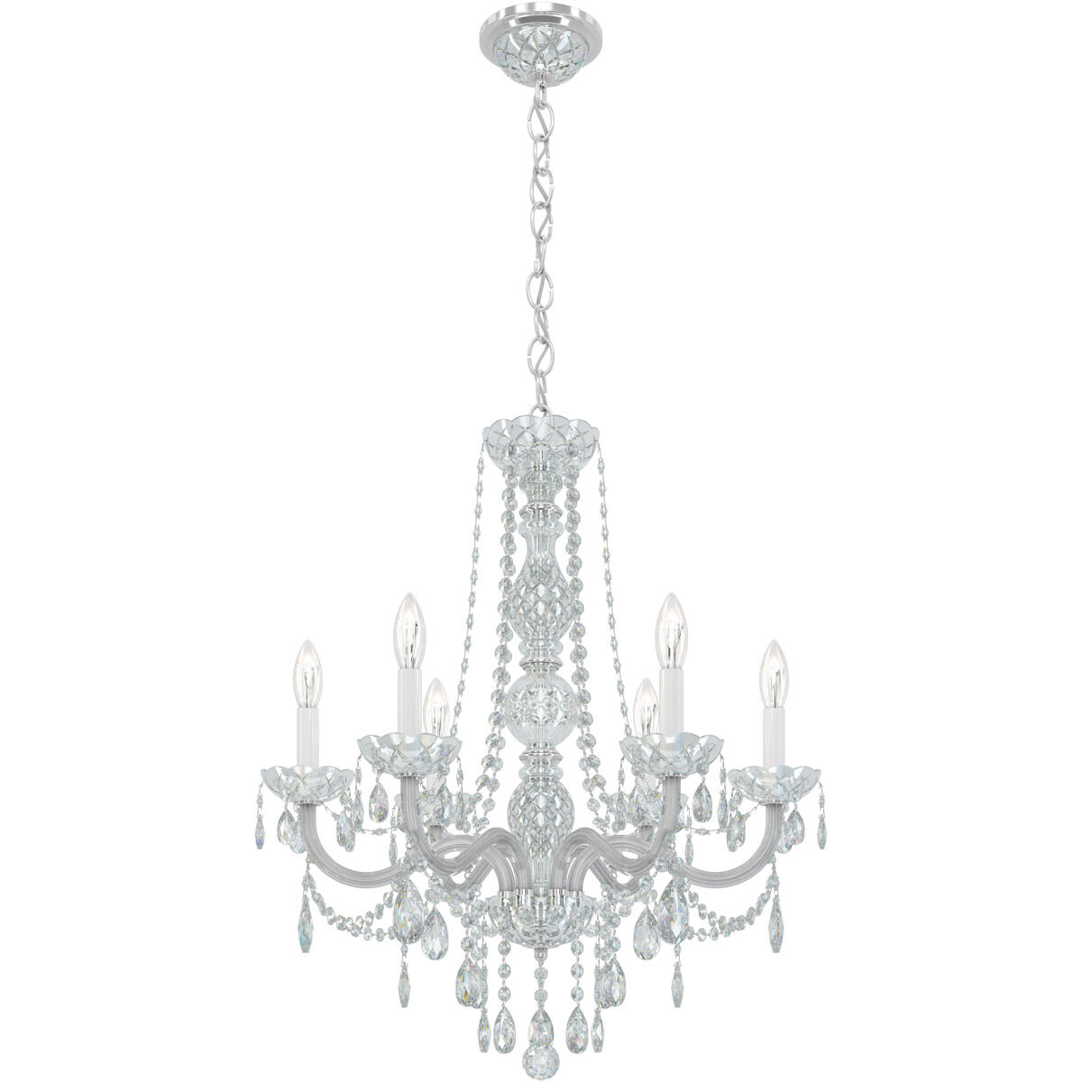 Arlington 6 Light 24 inch Polished Silver Chandelier Ceiling Light