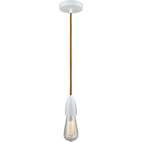 Fairchild Bare Bulb 1 Light 2 inch White Mini Pendant Ceiling Light in Copper, Fairchild