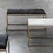 Shelby Espresso Hide and Antique Brass Bench