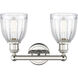 Brookfield 2 Light 14.75 inch Polished Nickel Bath Vanity Light Wall Light in Clear