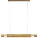 Avroko Ambrose LED 36 inch Hand Rubbed Antique Brass Linear Chandelier Ceiling Light