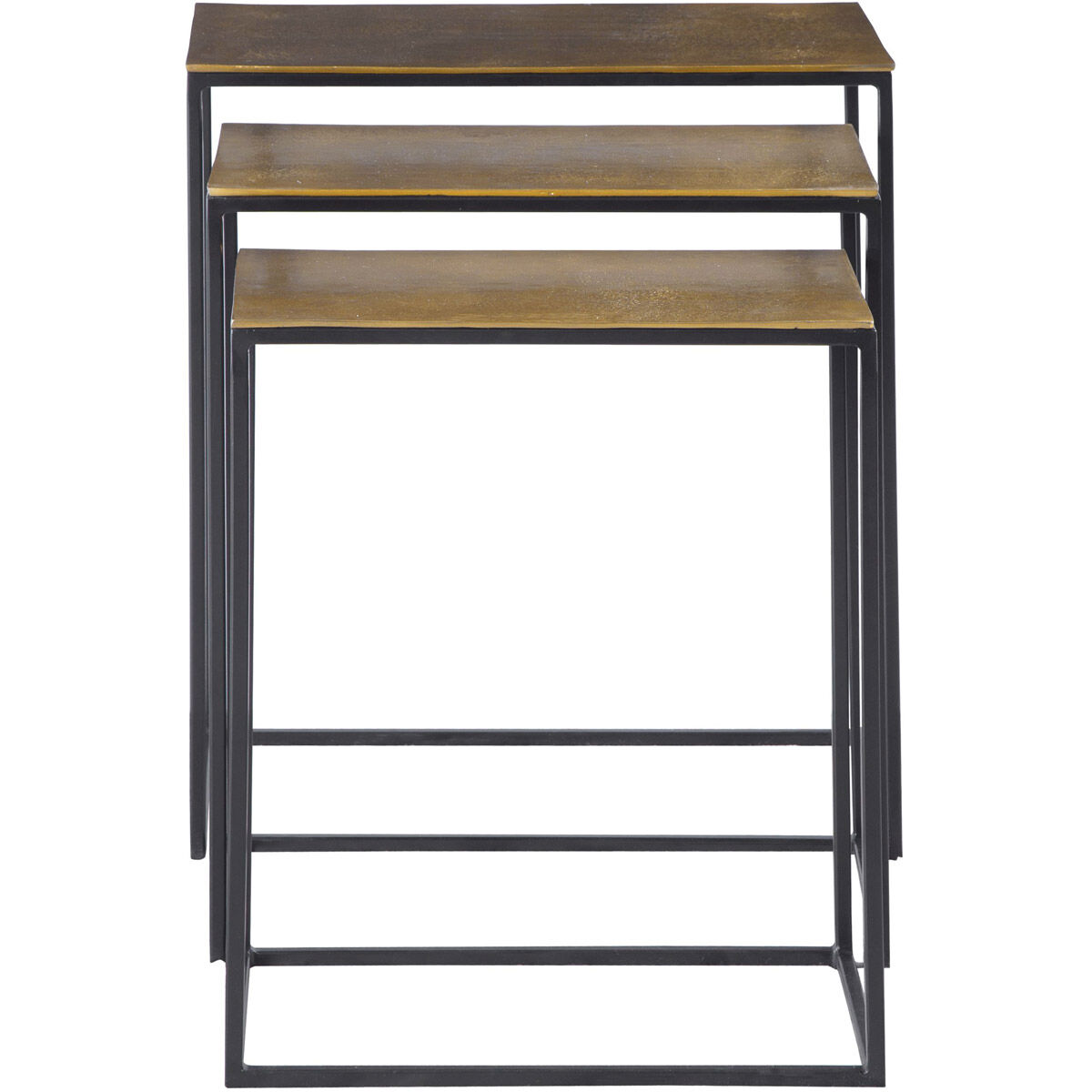 Coreene 26 X 21 inch Gold Nesting Tables, Set of 3