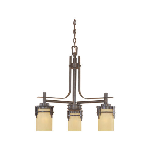 Mission Ridge 3 Light 23 inch Warm Mahogany Chandelier Ceiling Light