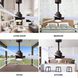 Atlas Alessandra-LK 56 inch Textured Bronze with Matte White Blades Indoor/Outdoor Ceiling Fan