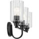 Gioe 3 Light 24.25 inch Black Vanity Light Wall Light