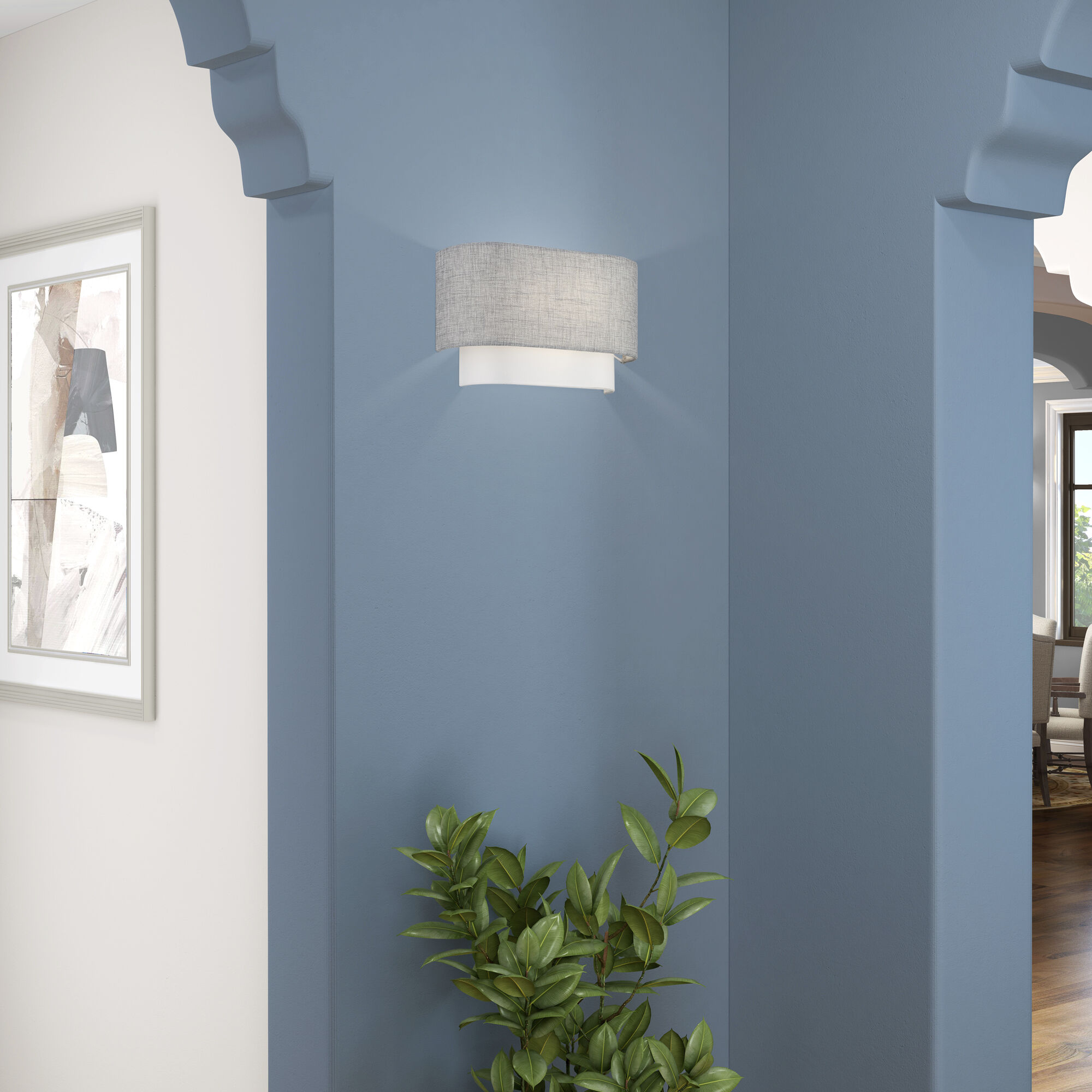 Brookmeade 2 Light 13 inch Brushed Nickel ADA Wall Sconce Wall Light