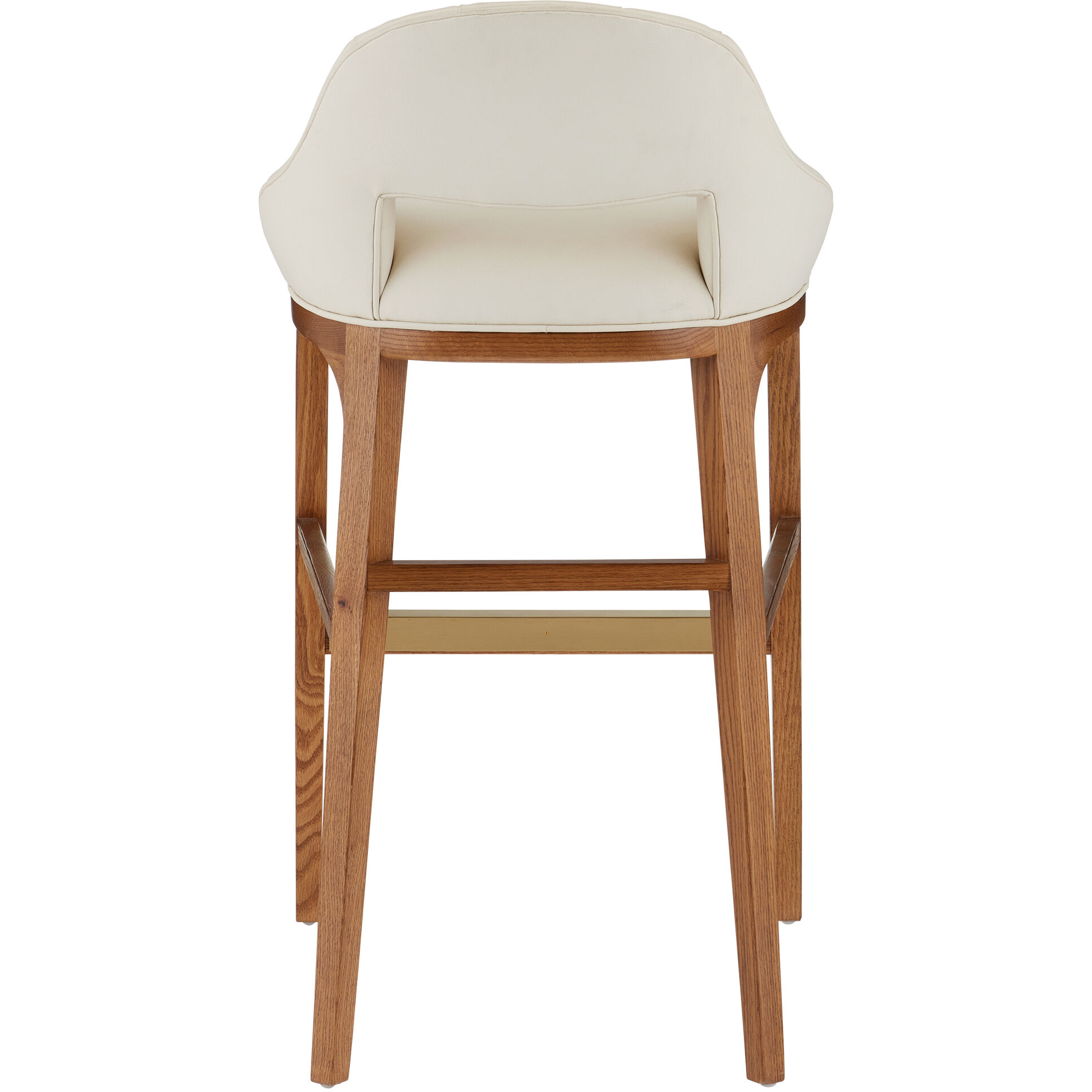 Inga 38 inch Morel Brown/Brushed Brass Bar Stool