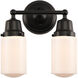Aditi Dover 2 Light 12.5 inch Matte Black Bath Vanity Light Wall Light, Aditi