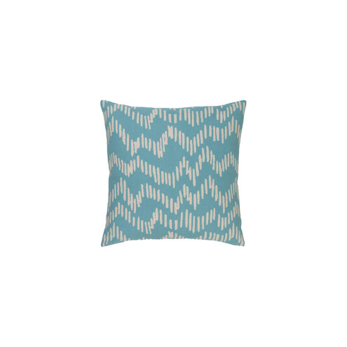 Somerset 20 X 20 inch Aqua and Beige Throw Pillow