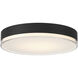 Mona 15.75 inch Matte black Flush Mount Ceiling Light