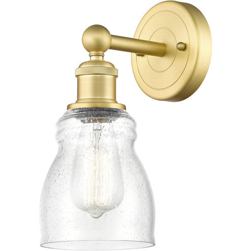 Ellery 1 Light 4.75 inch Satin Gold Sconce Wall Light in Seedy Glass