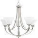 Noma 5 Light 28.5 inch Polished Nickel Chandelier Ceiling Light, Design Series