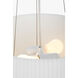 Barbara Barry Halo LED 19 inch Soft Brass Fabric Hanging Shade Ceiling Light
