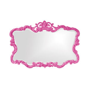 Talida 38 X 27 inch Glossy Hot Pink Wall Mirror 
