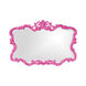 Talida 38 X 27 inch Glossy Hot Pink Wall Mirror 