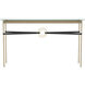 Equus 54 X 14 inch Soft Gold and Modern Brass Console Table in Leather Black, Soft Gold/Modern Brass