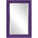 Queen Ann 33 X 25 inch Glossy Royal Purple Wall Mirror