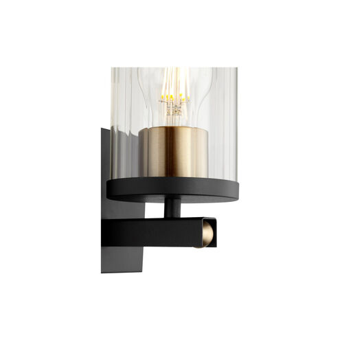 Empire 1 Light 5 inch Noir with Aged Brass Wall Mount Wall Light