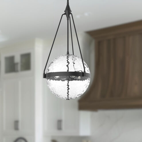 Alora Mood Harmony 4 Light 17.5 inch Matte Black Pendant Ceiling Light in Clear Water Glass