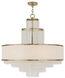 Prescott 8 Light 30 inch Hand Applied Winter Gold Chandelier Ceiling Light