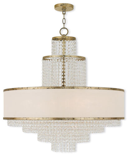 Prescott 8 Light 30 inch Hand Applied Winter Gold Chandelier Ceiling Light