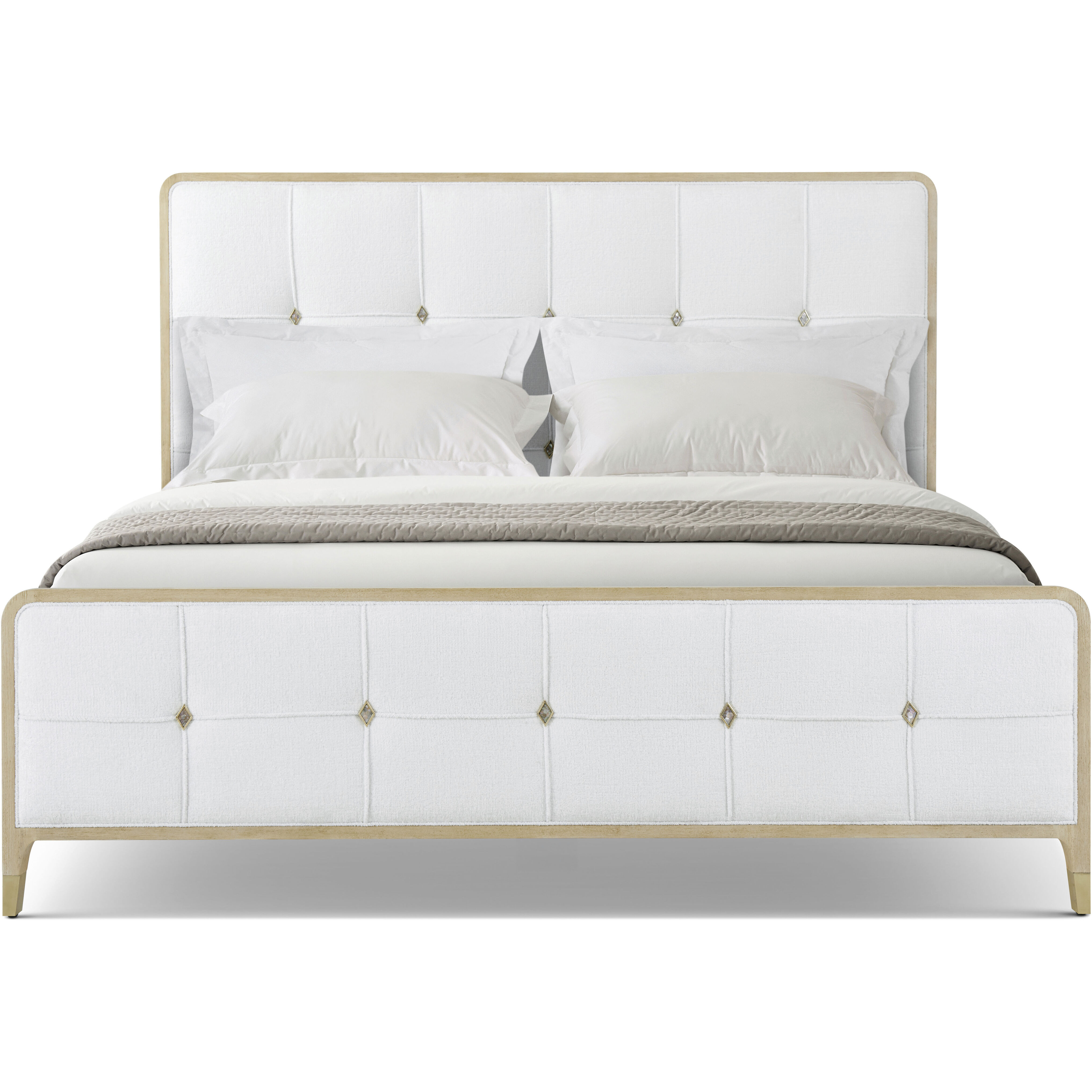 Judith Leiber Couture Martini US King Bed, Wooden, Upholstered