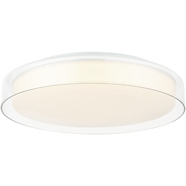 Callum LED 17.88 inch White and Clear Flush Mount Ceiling Light