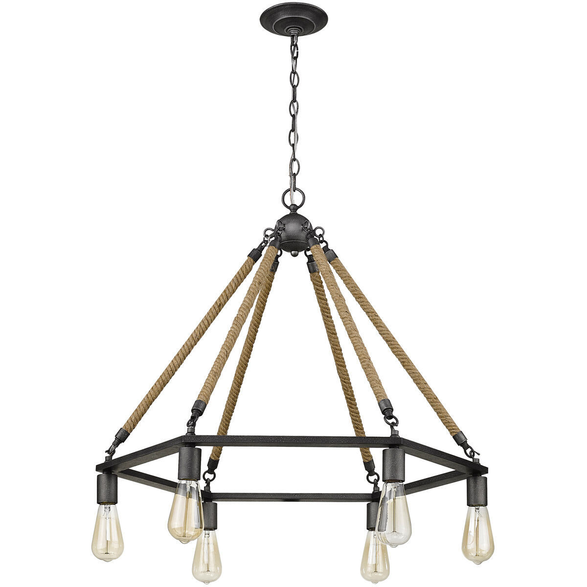 Holden 6 Light 30 inch Antique Gray Chandelier Ceiling Light