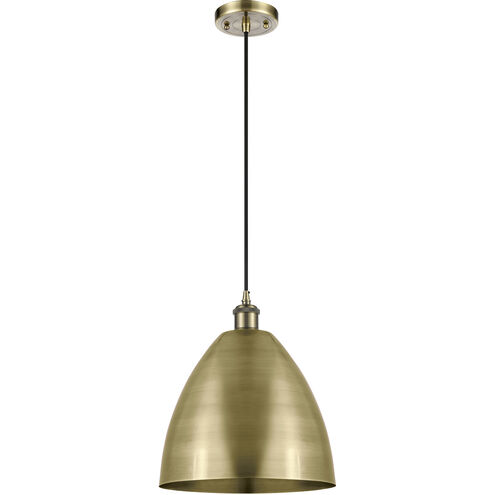 Ballston Dome 1 Light 12 inch Antique Brass Mini Pendant Ceiling Light