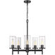 Winslett 5 Light 24 inch Matte Black Chandelier Ceiling Light