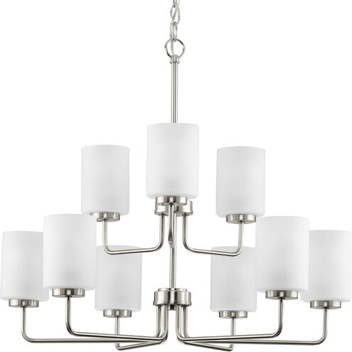 Merry 9 Light 28 inch Brushed Nickel Chandelier Ceiling Light