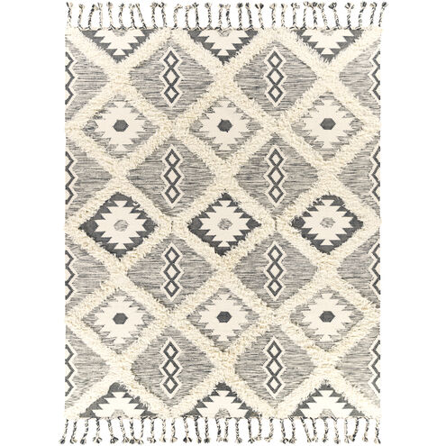 Apache 120 X 96 inch Charcoal/Ivory Handmade Rug in 8 x 10