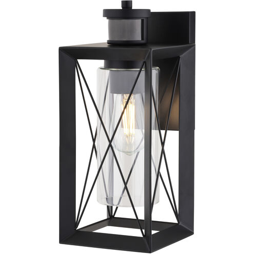 Milton 1 Light 14 inch Matte Black Outdoor Wall Light, Dualux