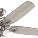 Builder 52 inch Brushed Nickel with Light Gray Oak/Warm Grey Oak Blades Ceiling Fan